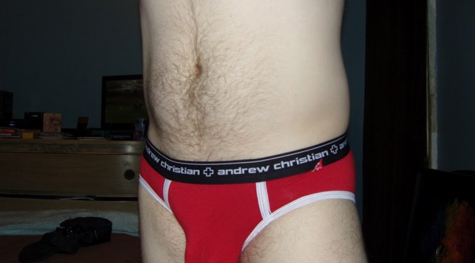 Day 45 – Red Andrew Christian Almost Naked Briefs