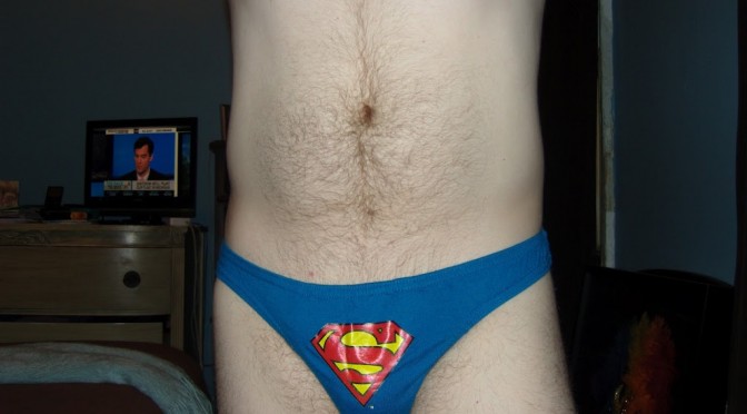 Day 47 – Blue Superman Thong