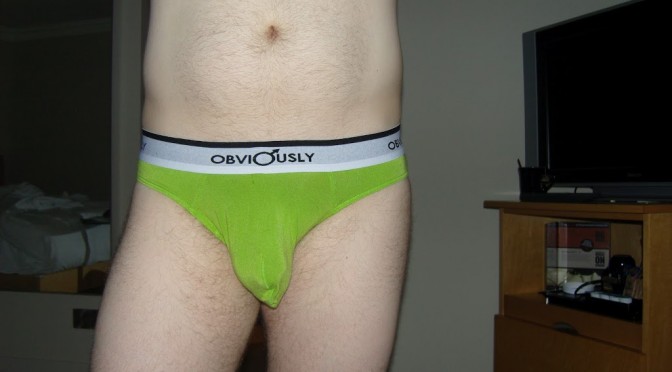 Day 117 – Neon Green Obviously Sinous No Show trunks