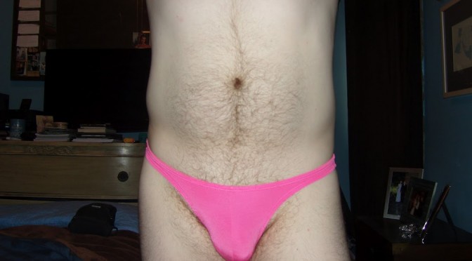 Day 98 – Pink Cover Male Brazilian Cut Bikini