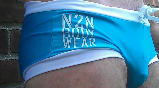 N2N Bodywear review- Renegade Swim Trunk Aqua