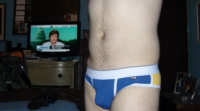Day 183 – Stud Blue and Yellow Briefs