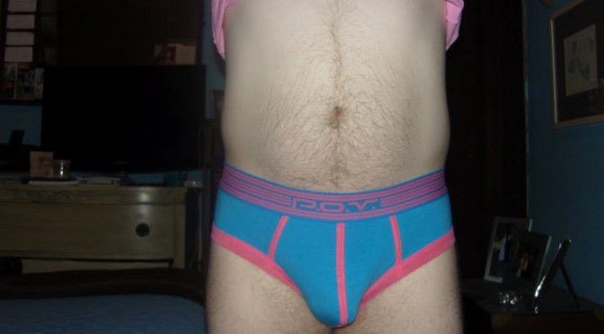 Day 205 – POV Briefs in Blue and Pink
