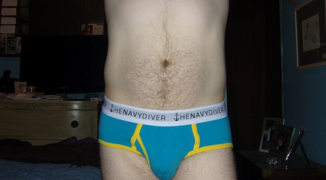 Day 230 – The Navy Diver Blue and Yellow Briefs