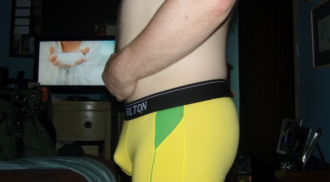 *** Review – Day 239 – Tommy Hilton Yellow Trunks ***