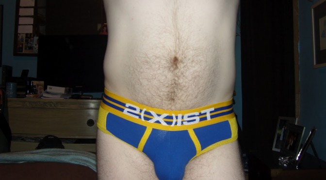 Day 250 – Blue and Yellow 2xist Athletic Briefs