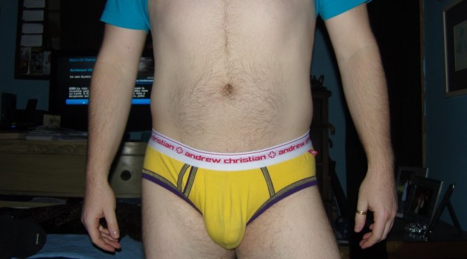 Day 307 – Yellow Andrew Christian Punk’d Briefs