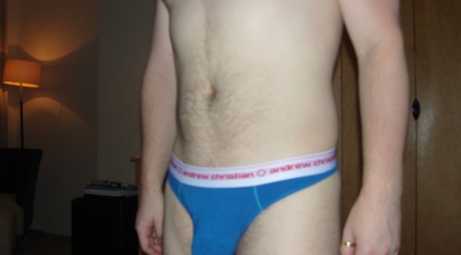 Day 331 – Blue Andrew Christian Almost Naked Thong