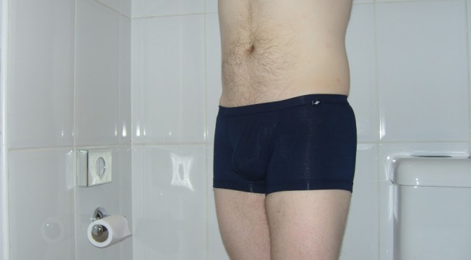 Day 335 – Navy Blue Andrew Christian Almost Naked No Show Trunks