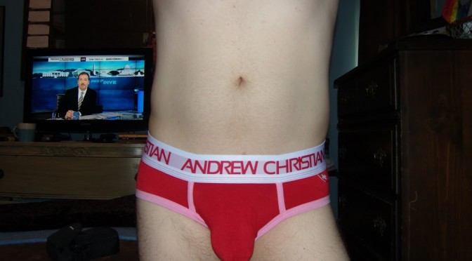 Day 408 – Red Andrew Christian Almost Naked Sweetheart Briefs