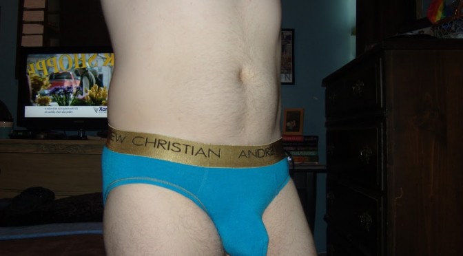 Day 420 – Turquoise Andrew Christian Almost Naked Infinity Briefs