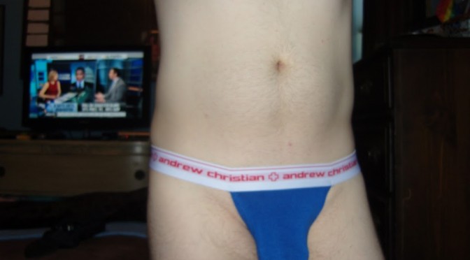 Day 415 – Royal Blue Andrew Christian Almost Naked Thong