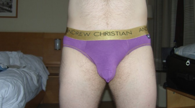 Day 467 – Lavender Andrew Christian Almost Naked Infinity Briefs