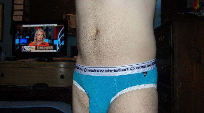 Day 456 – Teal Andrew Christian Almost Naked Air Jock