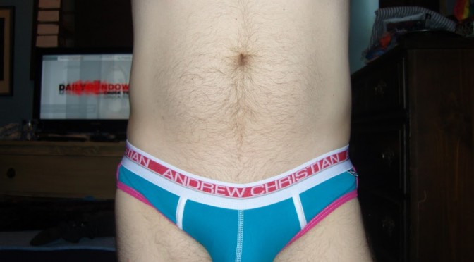 Day 458 – Turquoise Andrew Christian Vivid Fuse Briefs