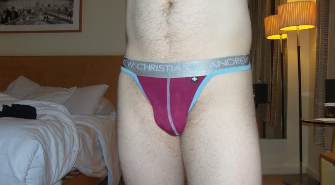 Day 464 – Burgundy Andrew Christian Nano Fit Thong