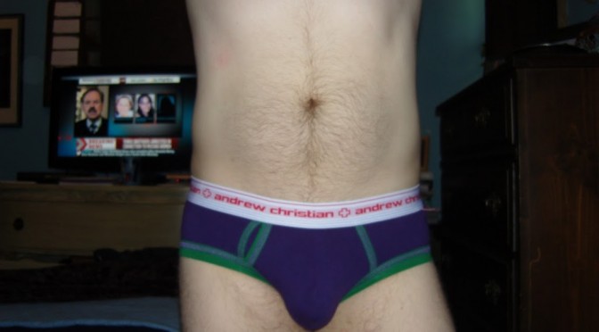 Day 490 – Purple Andrew Chrisitian Briefs