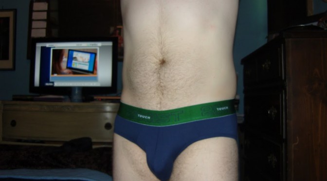 Day 493 – Navy Blue 2xist Touch No Show Briefs