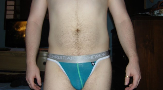 Day 506 – Teal Andrew Christian Nano Fit Thong