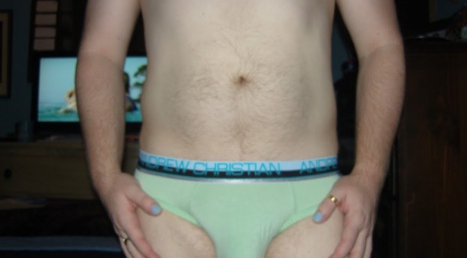 Day 560 – Mint Green Andrew Christian Almost Naked Smooth Vibe Air Jock