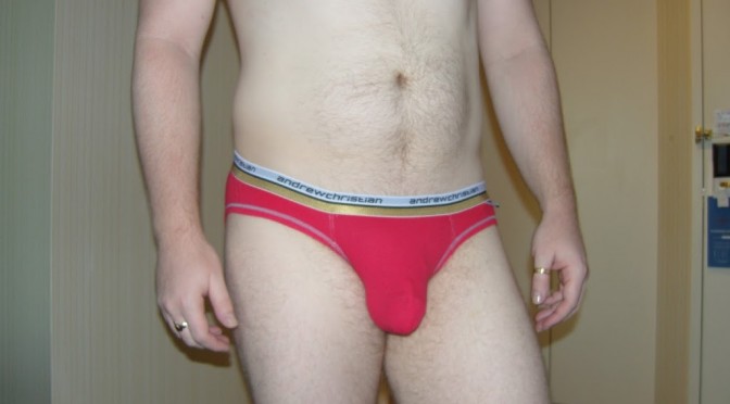 Day 577 – Red Andrew Christian Color Vibe briefs
