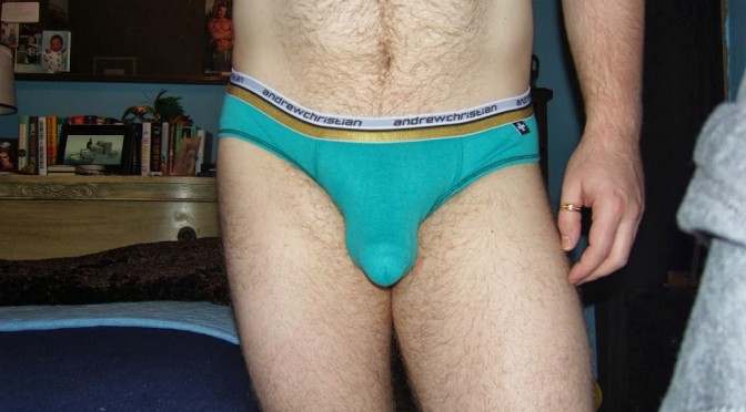 Day 636 – Seafoam Andrew Christian Color Vibe Briefs