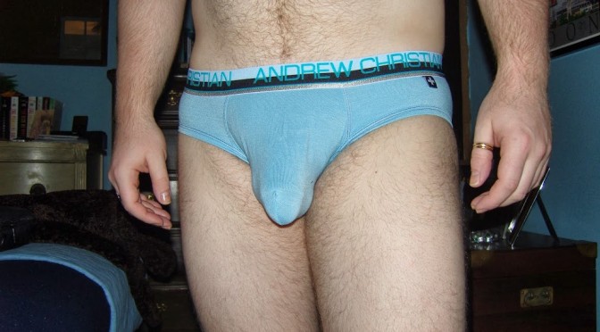 Day 679 – Light Blue Andrew Christian Almost Naked Smooth Vibe Jockstrap