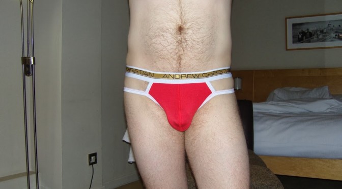 Day 777 – Red Andrew Christian Holiday Spider Thong