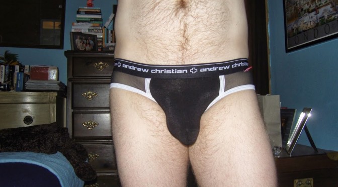 Day 797 – Black Andrew Christian Almost Naked Mesh Briefs