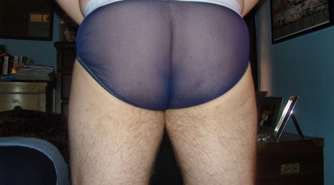 Day 806 – Navy Blue Andrew Christian Almost Naked Gigolo Briefs