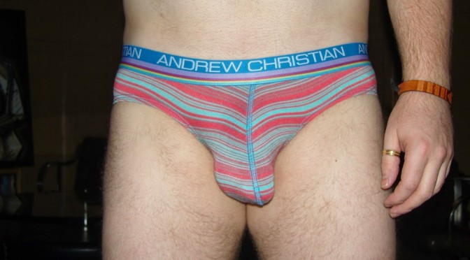 Day 807 – Red Striped Andrew Christian Nano Fit Breeze Briefs