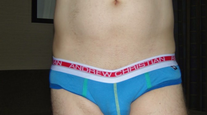Day 808 – Andrew Christian Bluberry Crush Colour Vivid Fuse Briefs