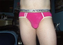 Day 860 – Pink Andrew Christian Tighty Whitey Punked w/Almost Naked