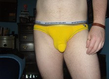 Day 863 – Yellow Andrwe Christian Color Vibe briefs