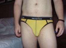 Day 883 – Yellow Manview Fire Mesh Briefs