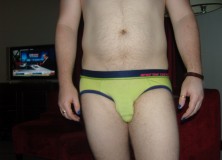 Day 886 – Neon Yellow Andrew Christian Almost Naked Comfort Jock