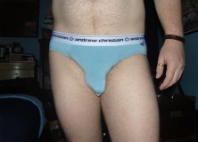 Day 912 – Light Blue Andrew Christian Almost Naked Briefs