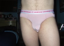Day 948 – Pink Andrew Christian Almost Naked Briefs