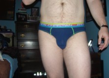 Day 964 – Navy Andrew Christian Almost Naked Pride Briefs