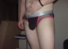 Day 960 – Black Andrew Christian Almost Naked Peek-A-Boo Briefs