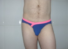 Day 1059 – Royal (and Pink) Andrew Christian Almost Naked Spree Briefs
