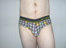 Day 1062 – Purple and Yellow Geometric Ken Wroy Briefs