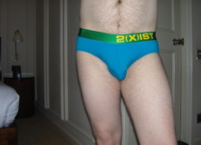 Day 1109 – Blue 2xist Electric No Show Briefs