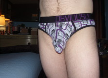 Day 1120 – Purple Geometric Obviously Briefs