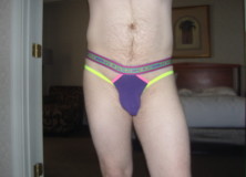 Day 1160 – Purple Andrew Christian Trophy Boy Spider Thong