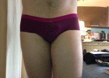 Day 1196 – Maroon Striped Victoria’s Secret Panties