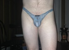 Day 1181 – Gregg Homme Blue Plaid Thong