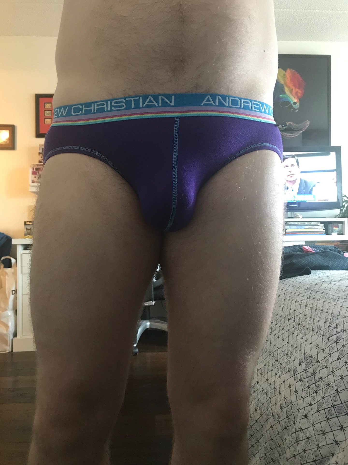 Air Jock in purple today from Andrew Christian