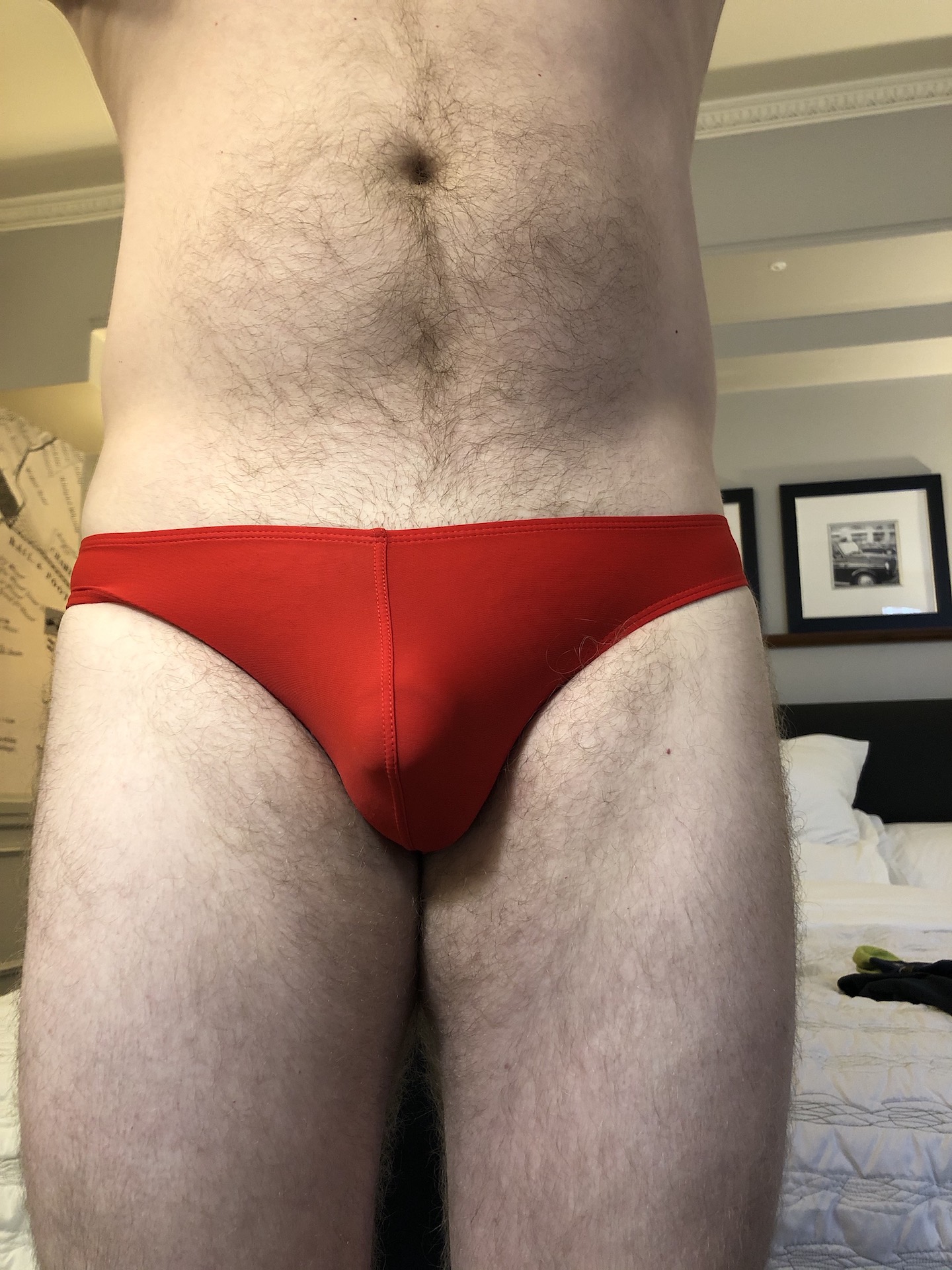 Plain and simple bright red bikinis today…