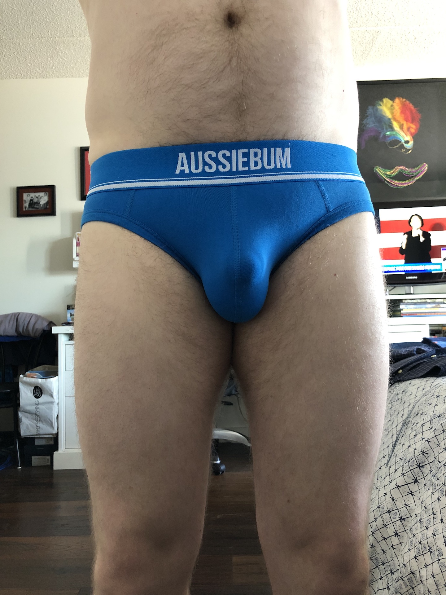 AussieBum briefs – Victory line in bright blue…